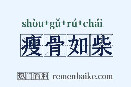 瘦骨如柴是什么意思的图片